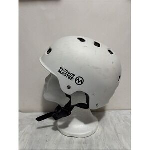 Outdoor Master, White Helmet, Worn Size Medium